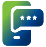 Mobile app icon with stars