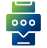 Chatbot logo design illustration
