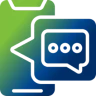 Mobile messaging app symbol