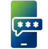 Smartphone with password entry bubble