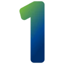 Vibrant numeral one design