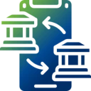 Digital money transfer graphic